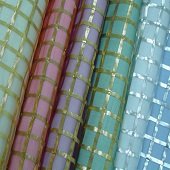 grids organza fabrics For Decors Packaging