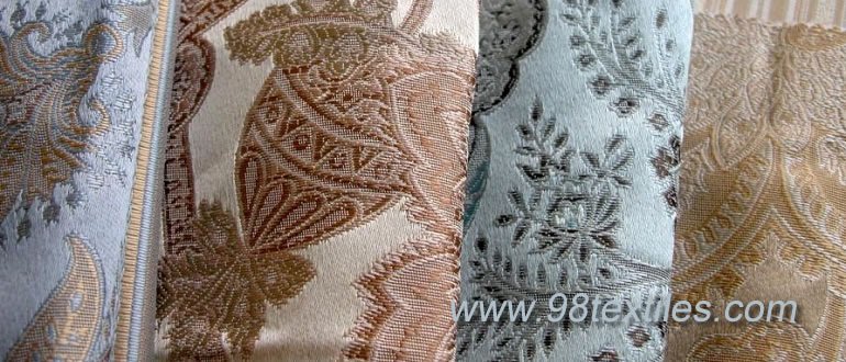 polyester Jacquard Brocade Damask Fabrics